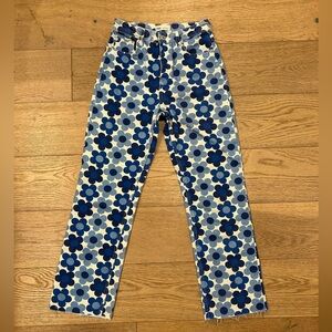 Zara Straight Leg Floral Pants